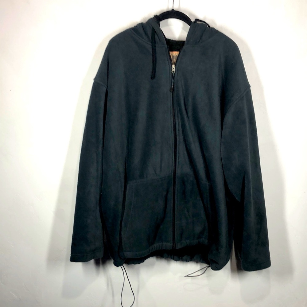 Mountain Club gray heavy fleece zip hooded jacket size 2X